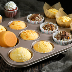 대형 머핀 팬 12구 홈 머핀 틀 베이킹 도구 오븐