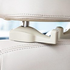 차량 후크 걸이 헤드레스트 봉지 핸드백 가방 2P 가방걸이 차량수납 차량옷걸이 마스크걸이 차량용후크, 1차량고급후크-베이지