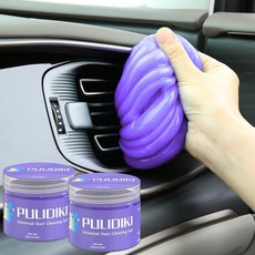 PULIDIKI 자동차 청소 먼지 클리닝 인테리어 디테일링 젤 클리너 퍼티 슬라임 키트, 퍼플(2팩), 퍼플(2팩)