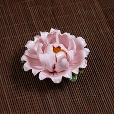 무형문화유산 시뮬레이션 수제 모란 꽃 세라믹 라인 향기로운 좌석 다도 드, 06 01