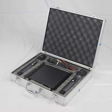 마이크 보관케이스 상자 충격방지 수신기 휴대용, 1개, 실버 수신기 마이크세트