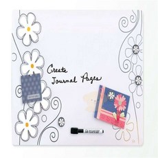 루피네상점 화이트보드거치대 M5 플라워 디자인 메모보드 노프레임