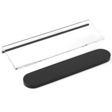 Richboom 인체 공학적 컴퓨터 키보드 스탠드 - 쉬운 타이핑을 위한 틸트 PC 키보드 스탠드 라이저 사무실 책상 가정 학교용 아크릴 키보드 트레이 홀더 실리콘 미끄, 투명 + 블랙 케이스