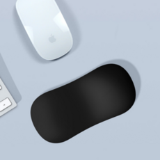 HJM 일체형 실리콘 쿠션 마우스 손목 받침대, 1개, 블랙