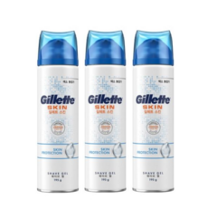 질레트 스킨 프로텍션 쉐이브 젤, 195g, 3개