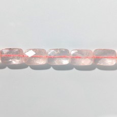 【杰鴻】粉晶圓角長方形切角度寶石珠珠DIY手工材料 (10X14-24X28MM), 1個, 10X14mm