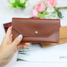 모두샵 수제 천연 가죽 용돈봉투 돈봉투 현금봉투 용돈지갑, 각인안함, 브라운