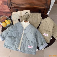Hi！Kids寶寶棉衣外套夾棉2024新款，男童女童外穿棉服冬裝嬰幼兒棉襖秋冬薄款
