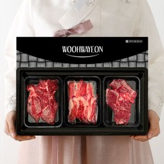 한우 선물세트 1++ 로스구이3종 가정용 모듬세트(미), 1개