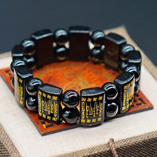 티앤비 신기하게 재물운 들어오는 흑요석 행운 액막이 남녀 커플 팔찌