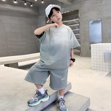 삐삐네옷가게 남아 주니어 파스텔 배색 여름 바지세트