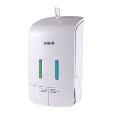 壁掛式按壓給皂器，浴室洗手乳、沐浴乳、洗髮精多用皂液器，衛生間酒店適用, 1個, 白色