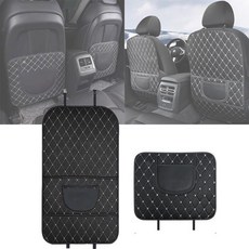 호환용 차량용 PU 킥 방지 매트 자동차 뒷좌석 보호대 커버 더러움 방지 좌석 보관 가방 액세서리 1PC, 02 Short, 1개