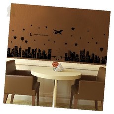 거실 벽면 장식 도심 야경 실루엣 감성 인테리어 데코 스티커 주거 공간 포인트, 상세페이지 참조