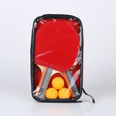 紅雙喜I型II型乒乓球拍雙面反膠雙拍組：家庭娛樂樹華2星通用版，桌球拍負手板刀板兩面皮, 樹華牌長柄+短柄+3球+拍包, 1個