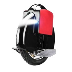 智能獨輪平衡車，輕巧便攜，智能平衡，LED燈安全夜行，長續航里程, 帶大燈+彩燈款45公里黑色+送輔助輪, 1個