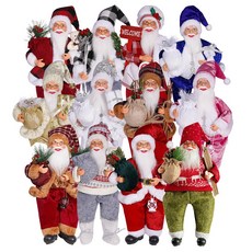 디노랩 산타 인형 크리스마스 장식 홈 파티 소품 오브제 1개, 옵션 04_레드 체크 산타