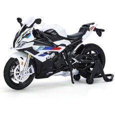 11448141 다이캐스트 수집품 미니어처 모형 바이크 컬렉터 모델 장식품 선물 1/12 S1000RR M 버전 레이싱 2023 합금 제작 메탈 크로스컨트리 사운드라이트 화이트