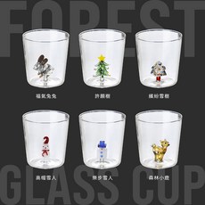 le brewlife 樂步 森林系玻璃杯, 高帽雪人, 1個