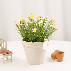 플랜테리어 조화화분 조화나무 홈카페 인테리어 인조나무 거실 개업 조화 화분, C-01 안개물망초 핑크, 1개