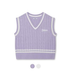 폴햄키즈 폴햄키즈 여아 브이넥 크롭 케이블 니트 베스트_PKE5ES2020