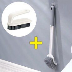 클린트 욕실 화장실 바닥 청소솔 2종세트, 1세트, 혼합색상