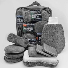 세차 도구 키트 세척 천 광택 패드 스펀지 타이어 브 자동차 관리 디테일링, 2. gray, 2. gray, 1개