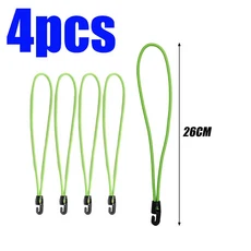 6/1개 번지 코드 세트 묶음 로프 고탄성 수하물 스트랩 자전거용 로프 타이 다운 캠핑 및 자동차용 코드 고, 09 Green-4pcs
