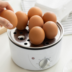 루크 올스텐 자동타이머 계란찜기, 화이트 LS-GRE3708 (코팅형)