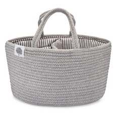 Parker 베이비 로프 기저귀 정리함 보관함 화이트, 회색