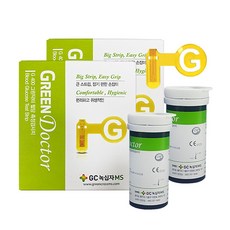 녹십자 그린닥터 혈당검사지 2박스(100매) 혈당측정지 시험지 [메디캣출고], 2개, 50매입