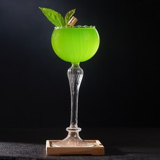 南瓜造型 高腳雞尾酒杯 玻璃酒杯, 1個
