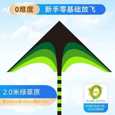 濰坊風箏成人兒童十米大草原手握輪拼接風箏簡單易飛初學者可 副廠商品, 1個, 1.6米粉紅草原  尾長6米 ,+ 僅.風箏
