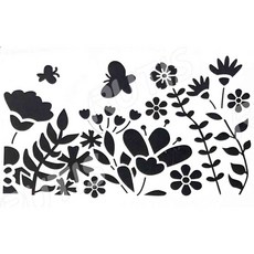 A40-0558 造型版 - 蝶古巴特diy 簍空模板 塗鴉模版 繪畫模版, 1個