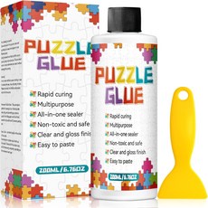 스크레이퍼가 있는 직소 퍼즐 200ml 클리어 300045005000개 분량의 완성된 퍼즐을 쉽게 보존 및 무독성 씰러