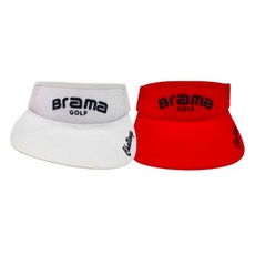 브라마 국산정품 파크골프 썬캡 모자 남녀공용 Free Size, 레드, 1개