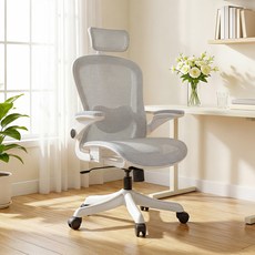 키루에 의자 컴퓨터의자 책상의자 사무용의자 학생 사무실의자 시디즈 공부의자 사무실 회의실 독서실 사무용 컴퓨터 의자 푹신한 메쉬 의자, 화이트