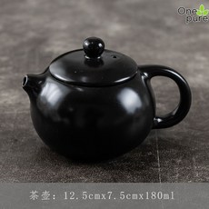 자사호 다관 다기 전통 중국 세트 보이차, 201mL-포함-300mL-포함, 정요흑서시호, 1개