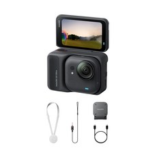 Insta360 GO Ultra運動相機，輕巧便攜，高畫質錄影，多功能配件，直覺操作，堅固耐用, 黑色 128G, Insta360 GO Ultra