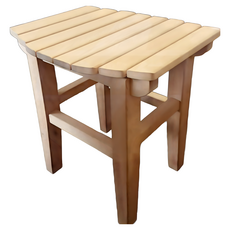 檜木的店 台灣檜木浴室椅 實木未上漆 堅固耐用 台灣製造 高40cm, 小月牙椅 (高45cm)