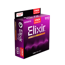 엘릭서 3팩 16565 어쿠스틱 나노웹 8020 브론즈 라이트 (구 16539) Elixir Acoustic Nanoweb 8020Bronze 3Pack Light, 1개