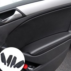 골프 자동차 도어 팔걸이 패널 가죽 커버 보호 트림, 3. 4PCS-Black, A. 2010-2013