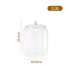 嗨購 雜糧罐 加厚大容量廚房收納儲物罐 五穀雜糧乾貨茶葉糖果食品密封罐, 密封罐【5.3L】, 1個