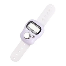 디지털 카운터 전자 반지 KXRE 행 뜨개질 탈리 휴대용 손가락, WHITE, 1개