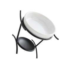 명상 공간을 위한 세련된 세라믹 에센셜 오일 디퓨저 캔들 홀더, 검은색