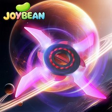 조이빈 LED 발광 회전 스피너 4날개, 시크 블랙, 1개