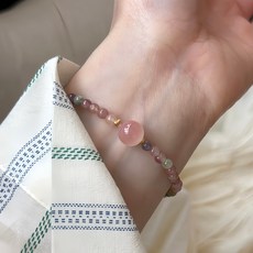 SUMMER 銀飾 925純銀天然碧璽手串，晶石能量手鏈，時尚銀手鍊，提升個人魅力