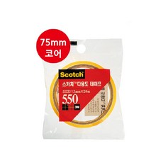 3M 스카치 다용도 테이프 550 리필 75mm코어 12mmx20M, 1개