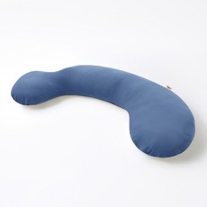 Hugsie美國棉孕婦枕【舒棉款】月亮枕 哺乳枕 側睡枕, 深藍灰,Normal