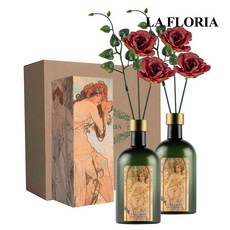 라플로리아 꽃 디퓨저, 2개, 500ml, S4.신혼부부꽃향/A2.들장미(소)-L12/레드